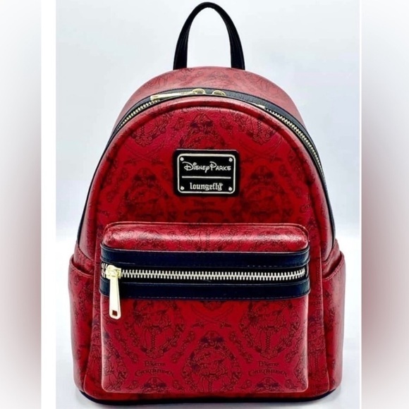 RARE Disney Parks Loungefly Pirates of the Caribbean Red Backpack - Picture 1 of 7